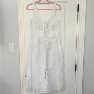 J. Crew White Textured Dress